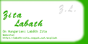 zita labath business card